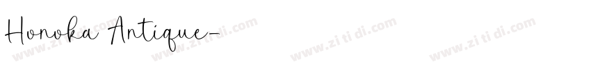 Honoka Antique字体转换